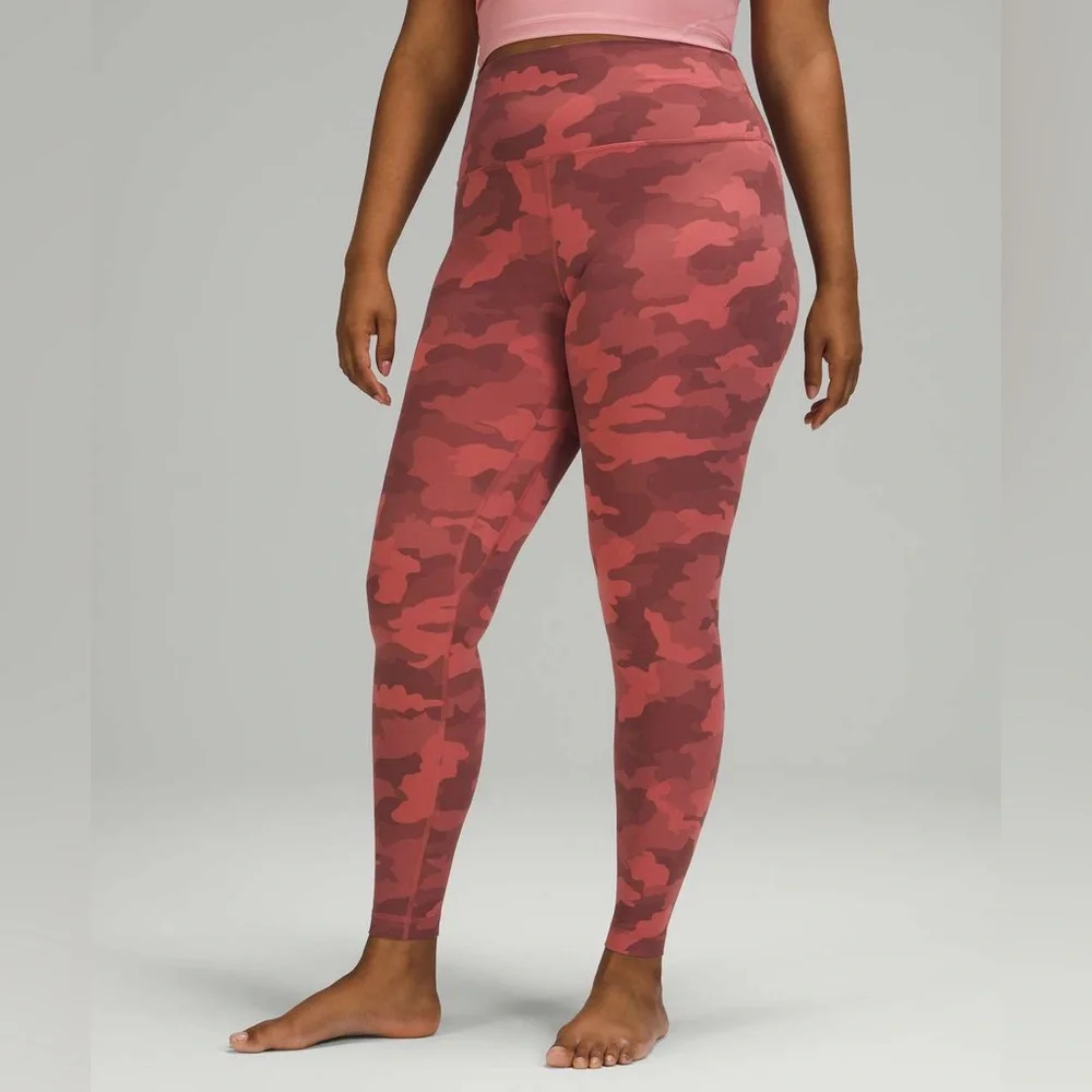 NEW!! Women’s Lululemon Align HR Pant 28” Camo Brier Rose Multi Leggings Size 0